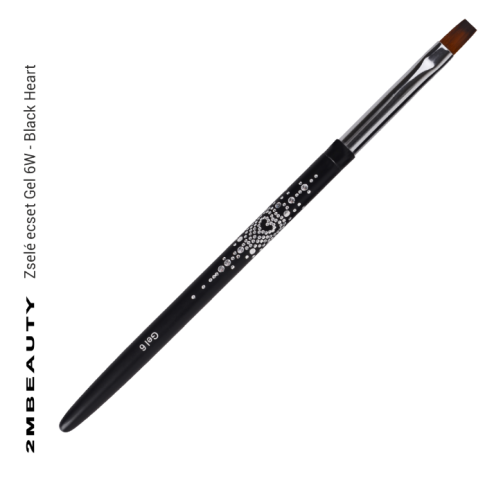 Black Heart - Flat Brush for Gel#6