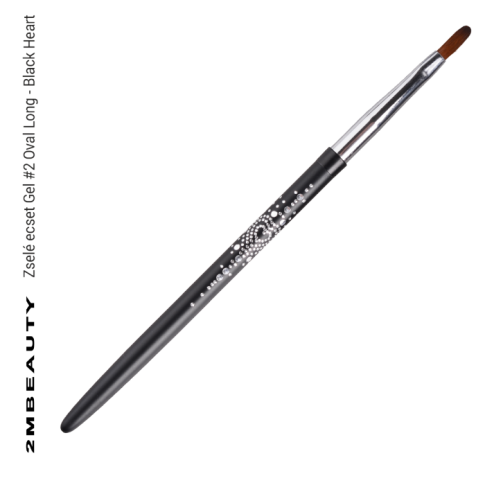 Black Heart Pinsel - Gel#2 Oval Long
