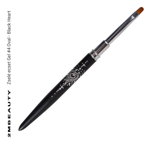 Black Heart Pinsel - Gel#4 Oval