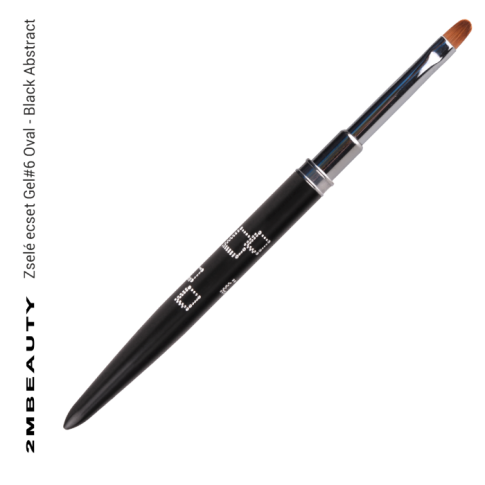 Black Abstract 2017 Pinsel Oval #6