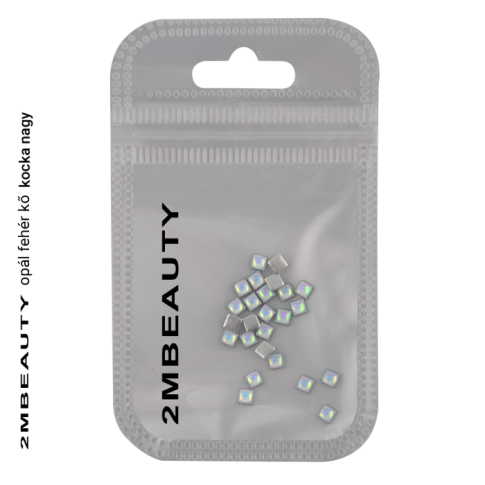 Strasssteine Opal Weiß - Viereck