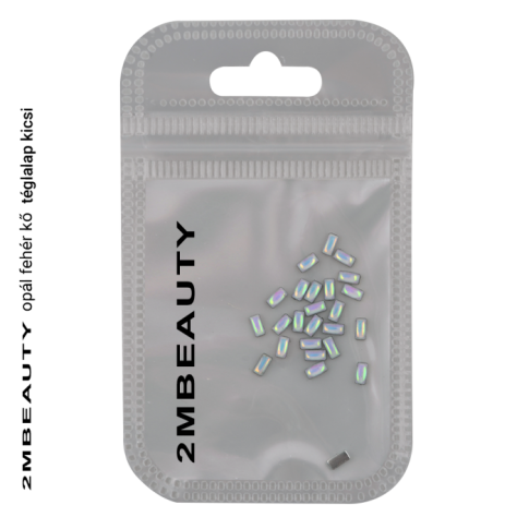 Strasssteine Opal Weiß -Rechteck