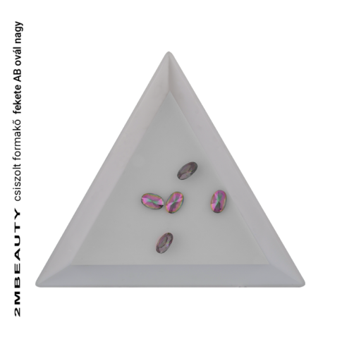 Rhinestone Strasssteine Black  AB - Oval gross