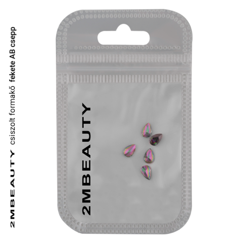 Rhinestone Strasssteine Black AB - Tropfen 