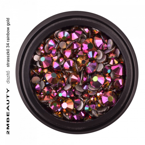 RHINESTONE STRASSSTEINE 34 Rainbow Gold-400 St