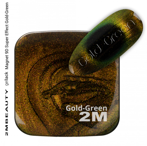GEL LACK MAGNET 9D SUPER EFFECT GOLD-GREEN