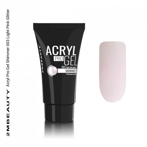 Acryl Pro Gel Shimmer 03- Light Pink Glitter