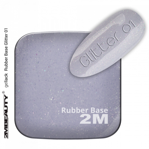Gel Lack - Rubber Base Glitter 01